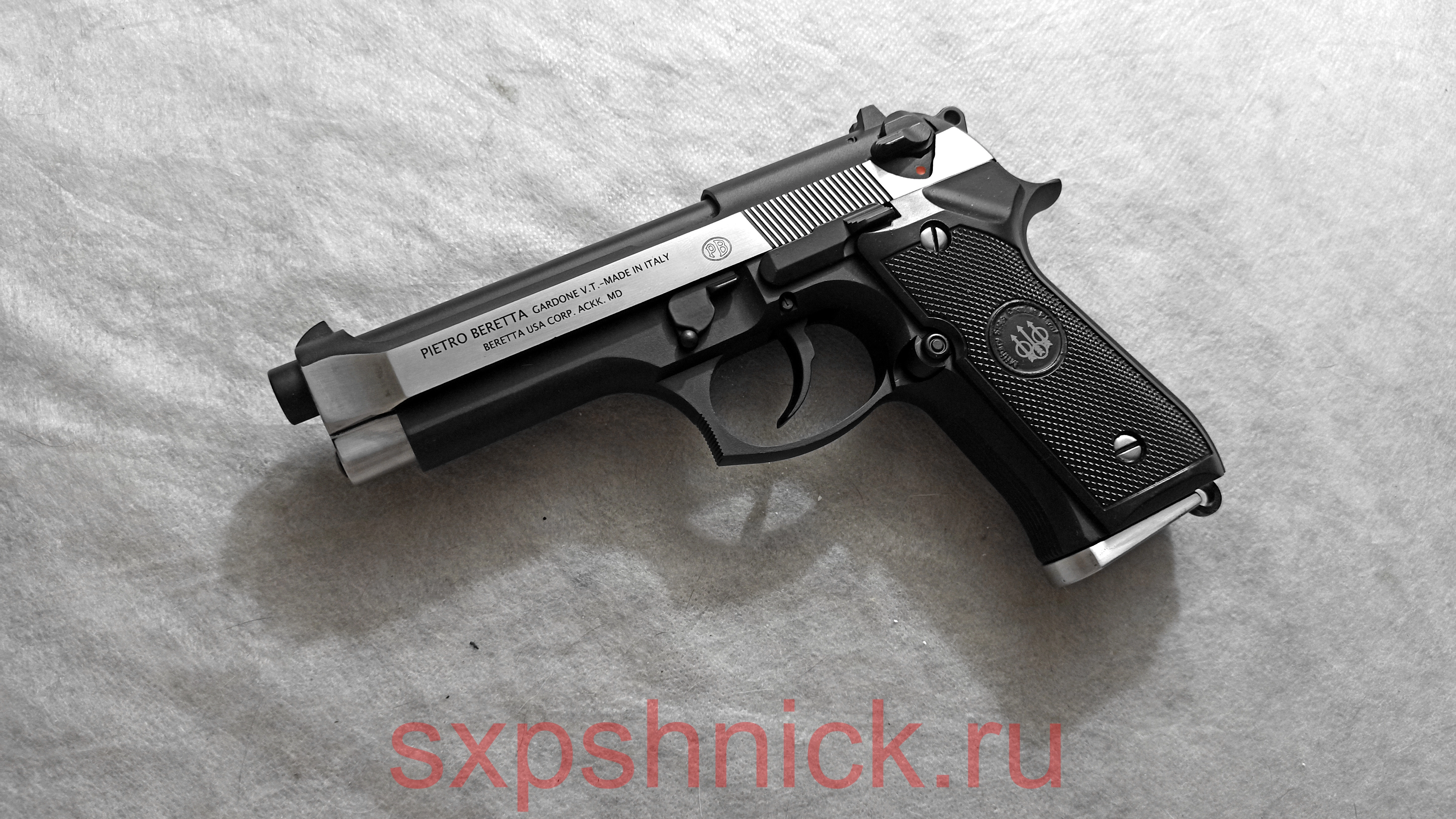 WE Beretta M92 6ММ Custom + тюнинг (green gas)